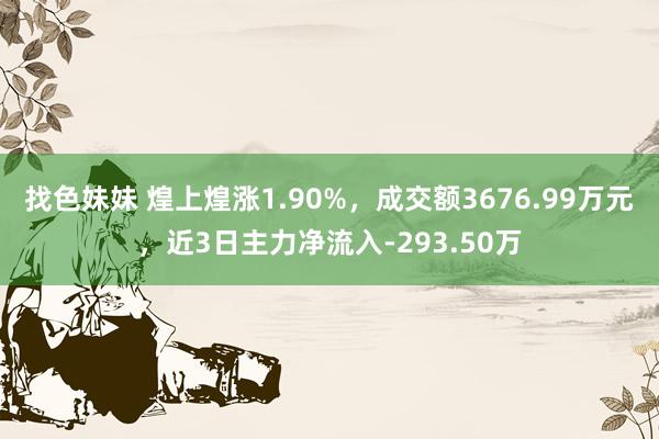 找色妹妹 煌上煌涨1.90%，成交额3676.99万元，近3日主力净流入-293.50万